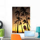 Silhouette Of Romantic Couple In Park At Sunset Wall Mural