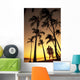 Silhouette Of Romantic Couple In Park At Sunset Wall Mural