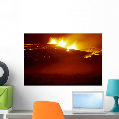 Lava Flow A28a Wall Mural shown on a wall