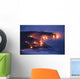 Lava Flow Action Into Ocean Twilight A27D Wall Mural