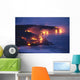 Lava Flow Action Into Ocean Twilight A27D Wall Mural
