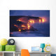 Lava Flow Action Into Ocean Twilight A27D Wall Mural