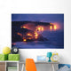 Lava Flow Action Into Ocean Twilight A27D Wall Mural