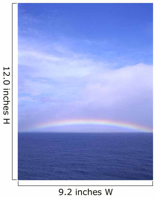 Hawaii, Full Rainbow Over Ocean, Blue Sky, Clouds A21C Wall Mural