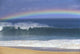 Rainbow Over Shore Break Beach Foreground Wall Mural