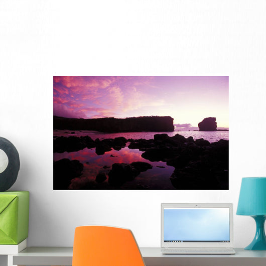 Hawaii, Lanai, Sunrise At Pu'u Pehe, Sweetheart Rock Wall Mural