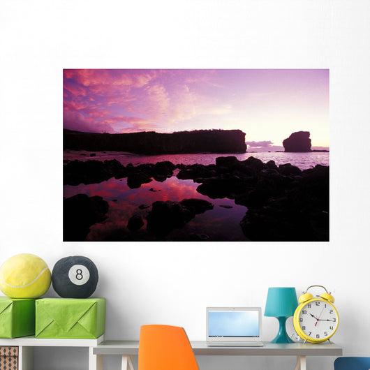Hawaii, Lanai, Sunrise At Pu'u Pehe, Sweetheart Rock Wall Mural