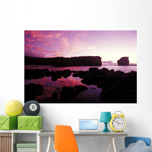 Hawaii, Lanai, Sunrise At Pu'u Pehe, Sweetheart Rock Wall Mural