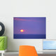Sunset Over Calm Ocean, Sun Ball In Purple Sky, Vog Horizon A29G Wall Mural