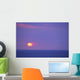 Sunset Over Calm Ocean, Sun Ball In Purple Sky, Vog Horizon A29G Wall Mural