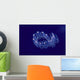 Hawaii, Close-Up Of Plantonic Salp Floating In Clear Blue Ocean A88B Wall Mural