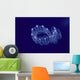 Hawaii, Close-Up Of Plantonic Salp Floating In Clear Blue Ocean A88B Wall Mural