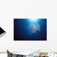 Midwater In Blue Ocean Backlit By Sunburst A88C Wall Mural