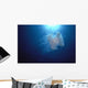 Midwater In Blue Ocean Backlit By Sunburst A88C Wall Mural