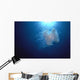 Midwater In Blue Ocean Backlit By Sunburst A88C Wall Mural