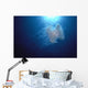 Midwater In Blue Ocean Backlit By Sunburst A88C Wall Mural