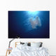 Midwater In Blue Ocean Backlit By Sunburst A88C Wall Mural