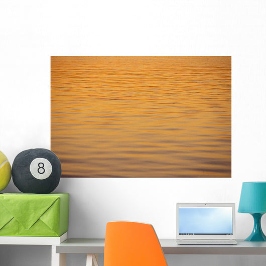 Ocean Shimmering Surface With Sunset Reflections Wall Mural