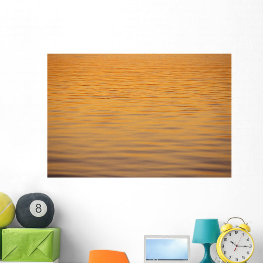 Ocean Shimmering Surface With Sunset Reflections Wall Mural