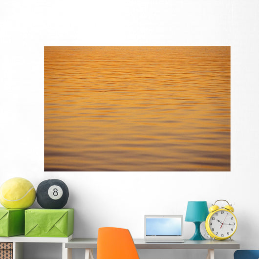Ocean Shimmering Surface With Sunset Reflections Wall Mural