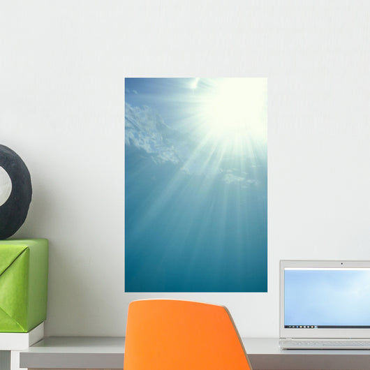Brilliant Sunburst Through Water Surface Wall Mural