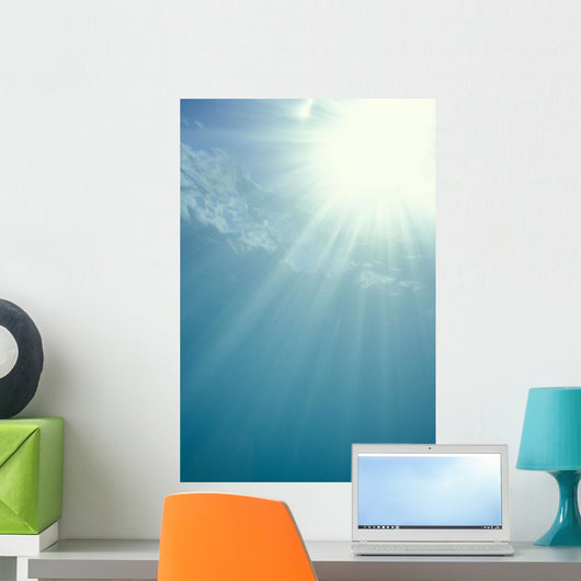 Brilliant Sunburst Through Water Surface Wall Mural