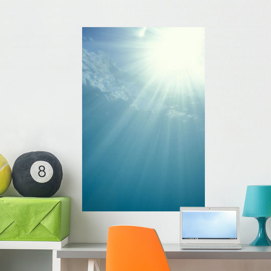 Brilliant Sunburst Through Water Surface Wall Mural