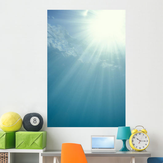 Brilliant Sunburst Through Water Surface Wall Mural