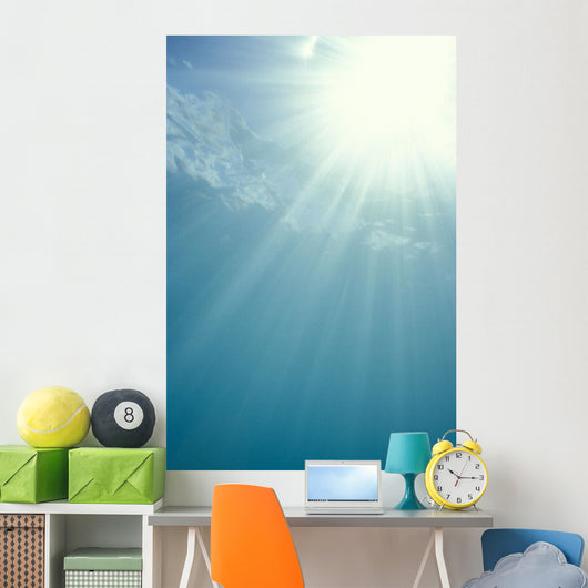 Brilliant Sunburst Through Water Surface Wall Mural