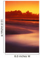 Beach At Sunset With Gentle Wave Rolling In Wall Mural