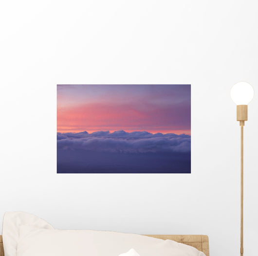Sky At Sunset With Layer Of Puffy Clouds Wall Mural