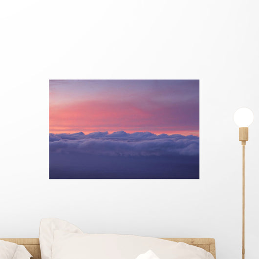 Sky At Sunset With Layer Of Puffy Clouds Wall Mural