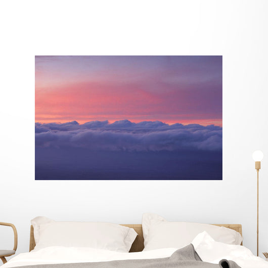 Sky At Sunset With Layer Of Puffy Clouds Wall Mural
