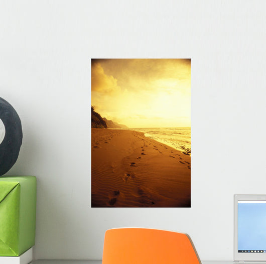 Golden Sky And Water Wall Mural