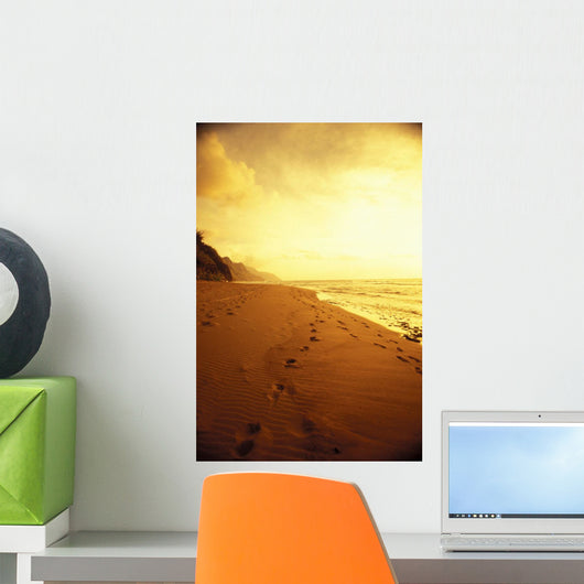 Golden Sky And Water Wall Mural