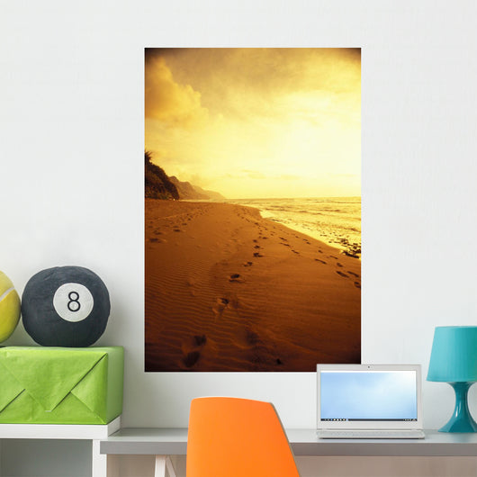 Golden Sky And Water Wall Mural