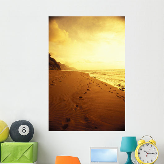 Golden Sky And Water Wall Mural