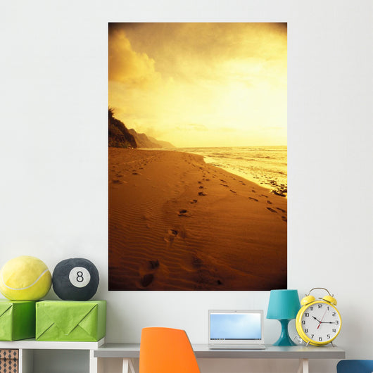 Golden Sky And Water Wall Mural