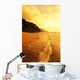 With Foamy Surf And Cliff In Background Wall Mural