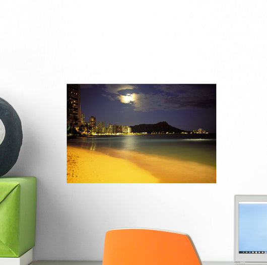 Bright Yellow Sand Skyline Illuminated Wall Mural