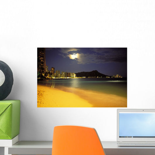Bright Yellow Sand Skyline Illuminated Wall Mural