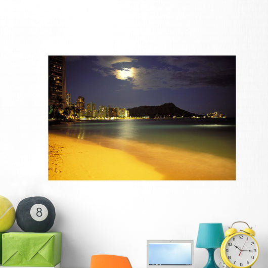 Bright Yellow Sand Skyline Illuminated Wall Mural