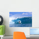 Hawaii, Oahu, North Shore, Pipeline Surfer Coming Out Of Wave, Curling Wall Mural