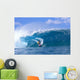 Hawaii, Oahu, North Shore, Pipeline Surfer Coming Out Of Wave, Curling Wall Mural
