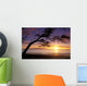 Hawaii, Maui, Palauea Beach Sunset With Hawaiian Island In Background Wall Mural