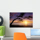 Hawaii, Maui, Palauea Beach Sunset With Hawaiian Island In Background Wall Mural