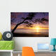 Hawaii, Maui, Palauea Beach Sunset With Hawaiian Island In Background Wall Mural