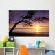 Hawaii, Maui, Palauea Beach Sunset With Hawaiian Island In Background Wall Mural