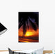Hawaii, View Of Sunset From The Beach Wall Mural