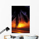 Hawaii, View Of Sunset From The Beach Wall Mural